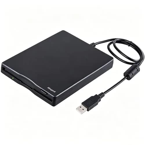 Mougerk Floppy Drive 3.5 External USB Floppy Diskette Drive | Portable Data Storage (70-120c) thumbnail 1