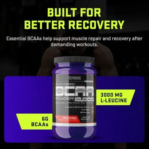 Ultimate Nutrition BCAA Powder 8oz | 6000mg BCAAs, Fast Absorbing, Caffeine-Free, Post Workout Support thumbnail 3