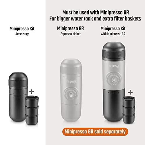 WACACO Minipresso Kit Accessory with Larger Water Tank & 3 Filter Baskets for Lungo Espresso thumbnail 3