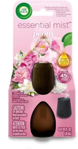 Air Wick Essential Mist Refill Peony and Jasmine 4 Fl Oz (118 ml) | Natural Essential Oils Diffuser thumbnail 1