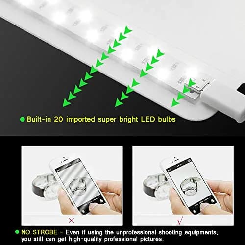 SENLIXIN Mini Photo Studio Light Box Kit 20cm (7.87 inches) | Portable Foldable Shooting Tent with LED Lights & 6 Backgrounds thumbnail 4