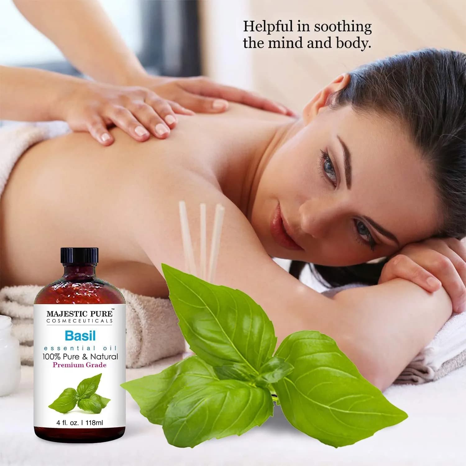 Majestic Pure Basil Essential Oil with Glass Dropper, 4 Fl Oz (120ml) | 100% Pure & Natural USA Import - view 4