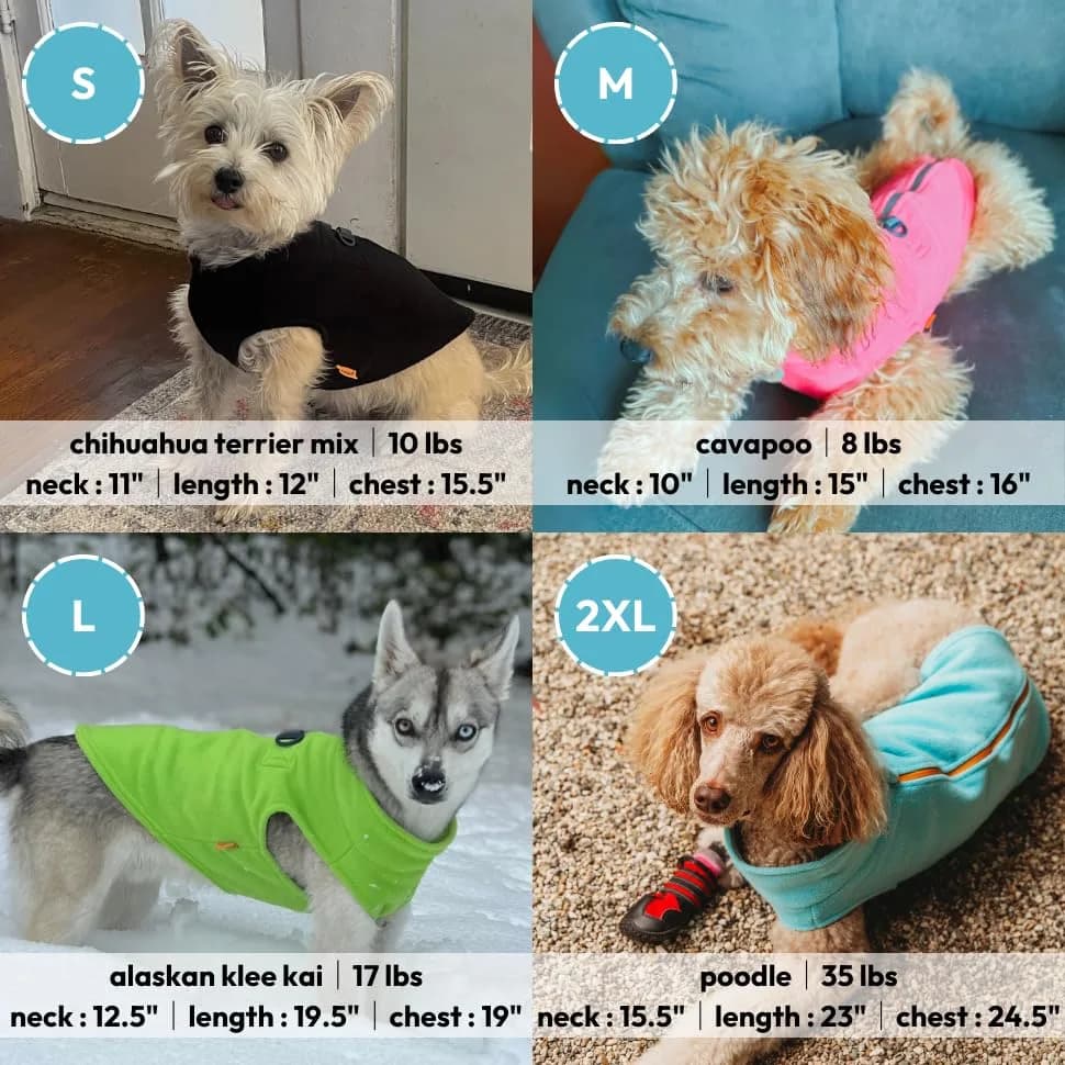 Gooby Zip-Up Fleece Dog Sweater Blue X-Large | Warm Winter Pet Apparel - view 4