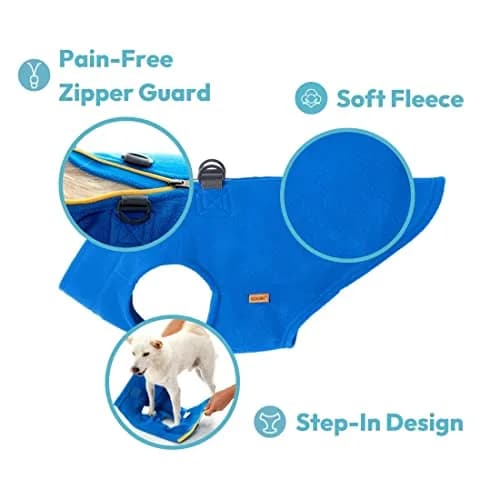 Gooby Zip-Up Fleece Dog Sweater Lime X-Large | Warm Winter Pet Apparel with Leash D-Ring thumbnail 3