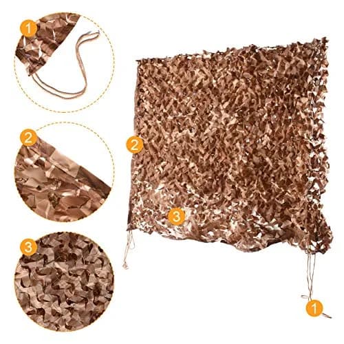 HYOUT Desert Camo Netting 2M x 3M (6.5x10ft) | Lightweight Polyester Camo Net for Hunting, Camping & Sunshade thumbnail 3