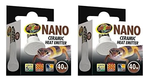 Zoo Med Labs 40W Nano Ceramic Heat Emitter 2 Pack | 24-Hour No Light Reptile Heat Source thumbnail 1