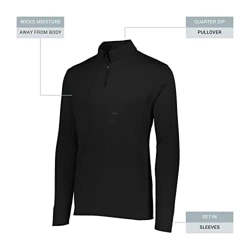 Augusta Sportswear Men's Attain Light Weight Wicking Knit 1/4 Zip Pullover | Athletic Performance & Comfort Wear thumbnail 5