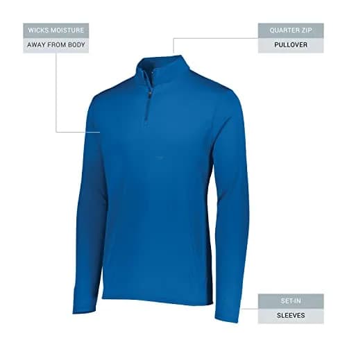 Augusta Sportswear Men's Attain Light Weight Wicking Knit 1/4 Zip Pullover | Moisture-Wicking Athletic Performance thumbnail 5