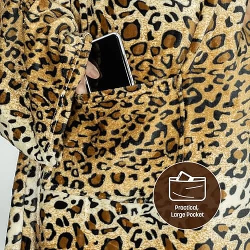Catalonia Wearable Blanket with Sleeves for Women & Men, Fleece Wrap Throw | Oversize 73" x 51" | Cozy & Stylish thumbnail 5