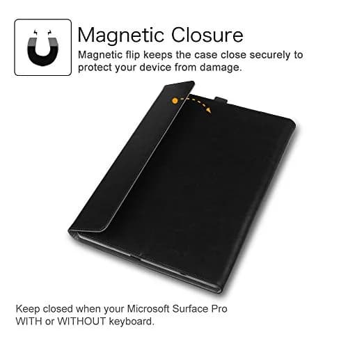 Fintie Case for 12.3 Inch Microsoft Surface Pro 7+/7/6/5/4/3 Tablet with Built-in Kickstand & Stylus Holder | Modern Black thumbnail 7