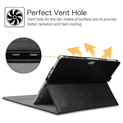 Fintie Case for 12.3 Inch Microsoft Surface Pro 7+/7/6/5/4/3 Tablet with Built-in Kickstand & Stylus Holder | Modern Black thumbnail 8