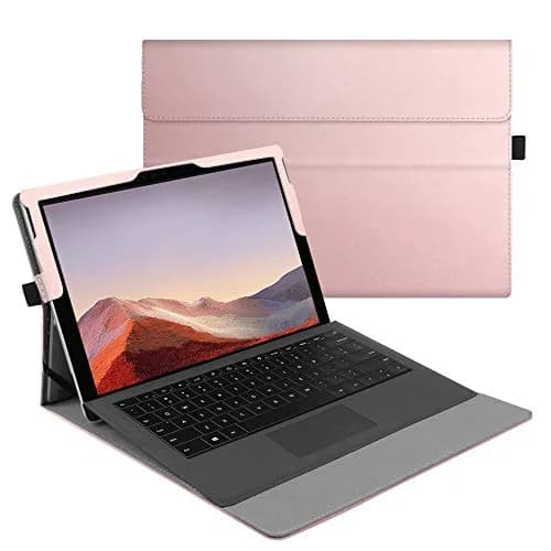 Fintie Case for Microsoft Surface Pro 7+/7/6/5/4/3 Tablet 12.3 Inch (Rose Gold) | Multi-Angle Viewing Portfolio Business Cover thumbnail 1