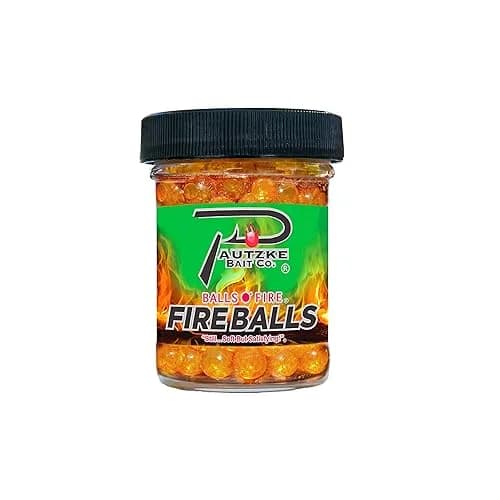 Pautzke Bait Fire Balls, Brown Trout, 1.65 oz | Fish Like Real Salmon Eggs thumbnail 1