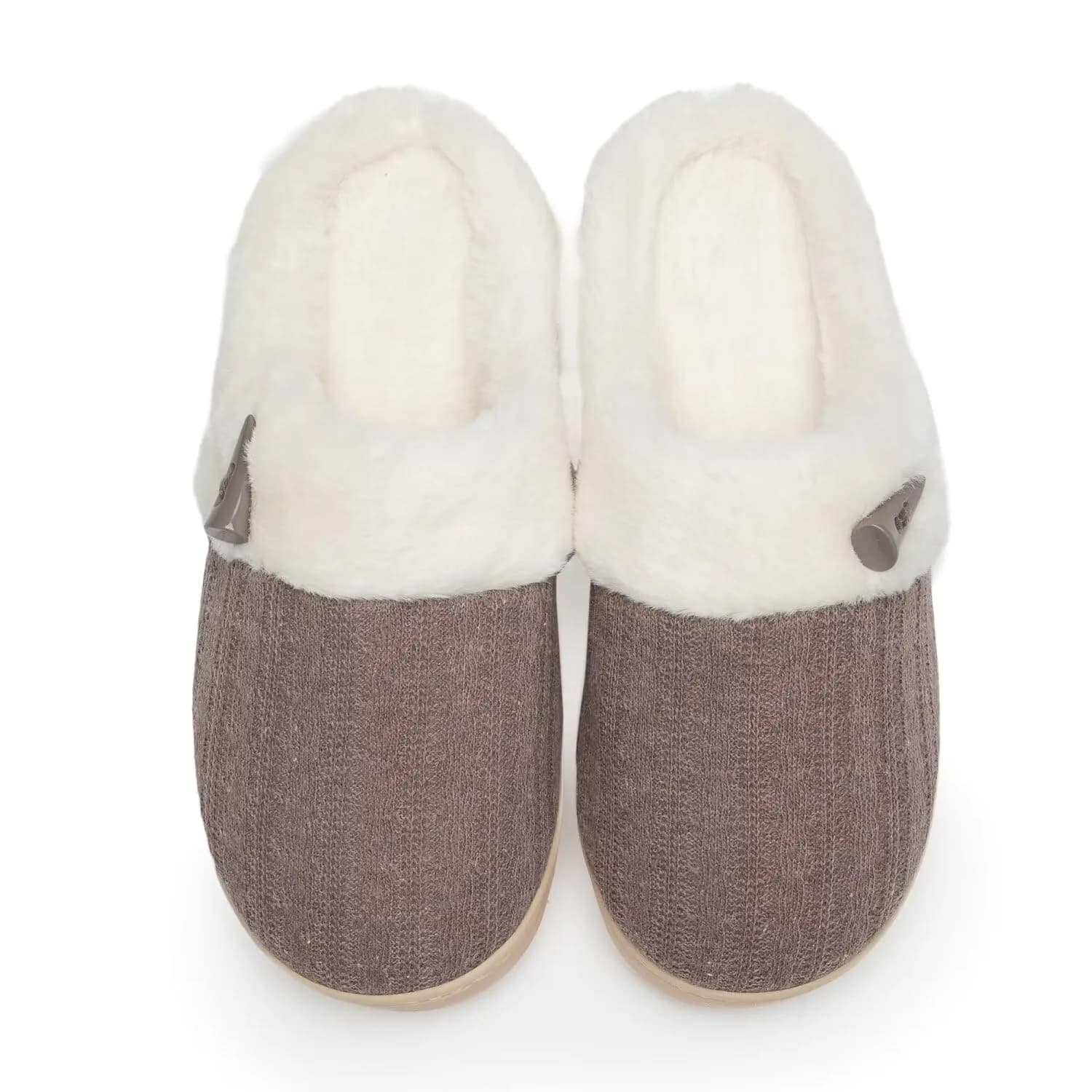 NineCiFun Women's Slip on Fuzzy Slippers Size 7-8 | Memory Foam Indoor Outdoor Plush