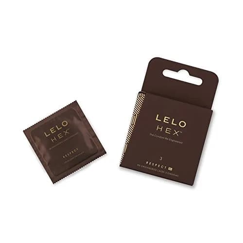 LELO HEX Respect XL Condoms 58mm (2.28 inches) | Thin, Strong, Lubricated, 3-Pack thumbnail 2