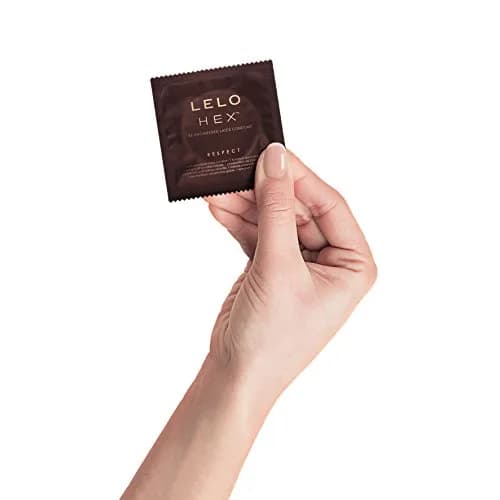 LELO HEX Respect XL Condoms 58mm (2.28 inches) | Thin, Strong, Lubricated, 3-Pack thumbnail 3