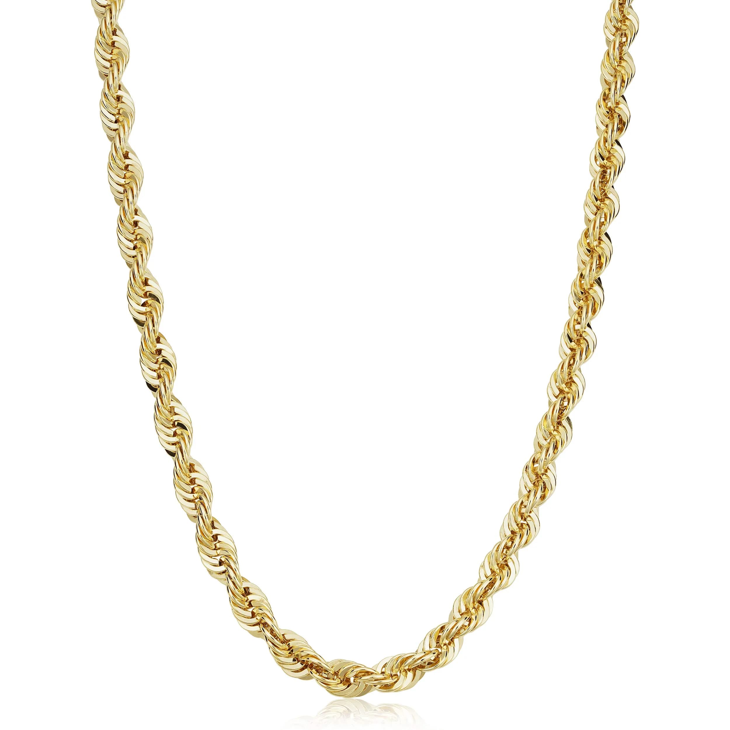 Kooljewelry 14k Gold Filled Rope Chain Necklace 16 inch (40 cm) | Elegant Unisex Adult - main product image