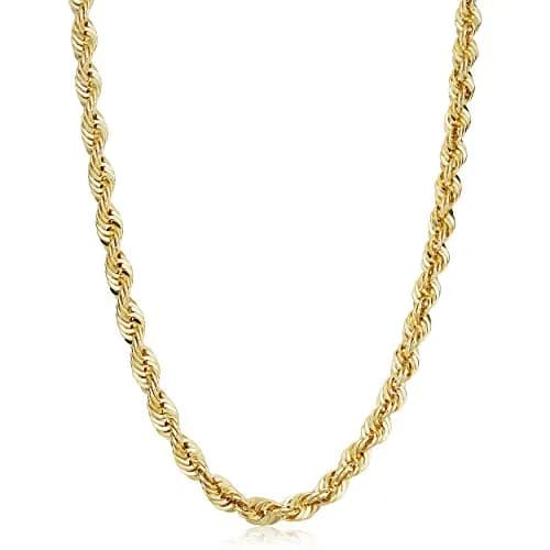 Kooljewelry 14k Gold Filled Rope Chain Necklace 16 inch (40 cm) | Elegant Unisex Adult thumbnail 1