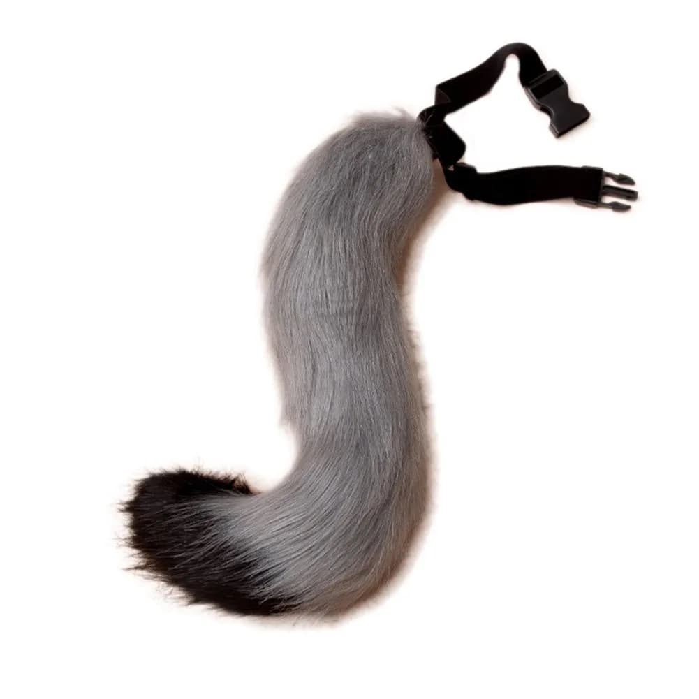JUNBOON Faux Fur Fox Tail Costume Accessory 50cm (19.7") | Bendable Wire for Cosplay & Halloween - main product image