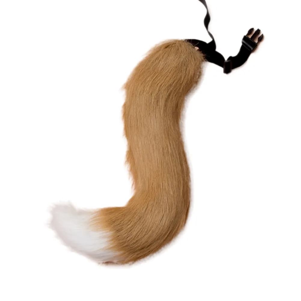 JUNBOON Faux Fur Fox Tail Costume Accessory 50cm (19.7") | Bendable Wire for Cosplay & Halloween