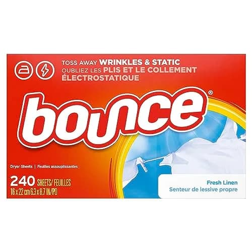 Bounce Fabric Softener Sheets Fresh Linen Scent 240 Count | Controls Static Cling & Reduces Wrinkles thumbnail 1