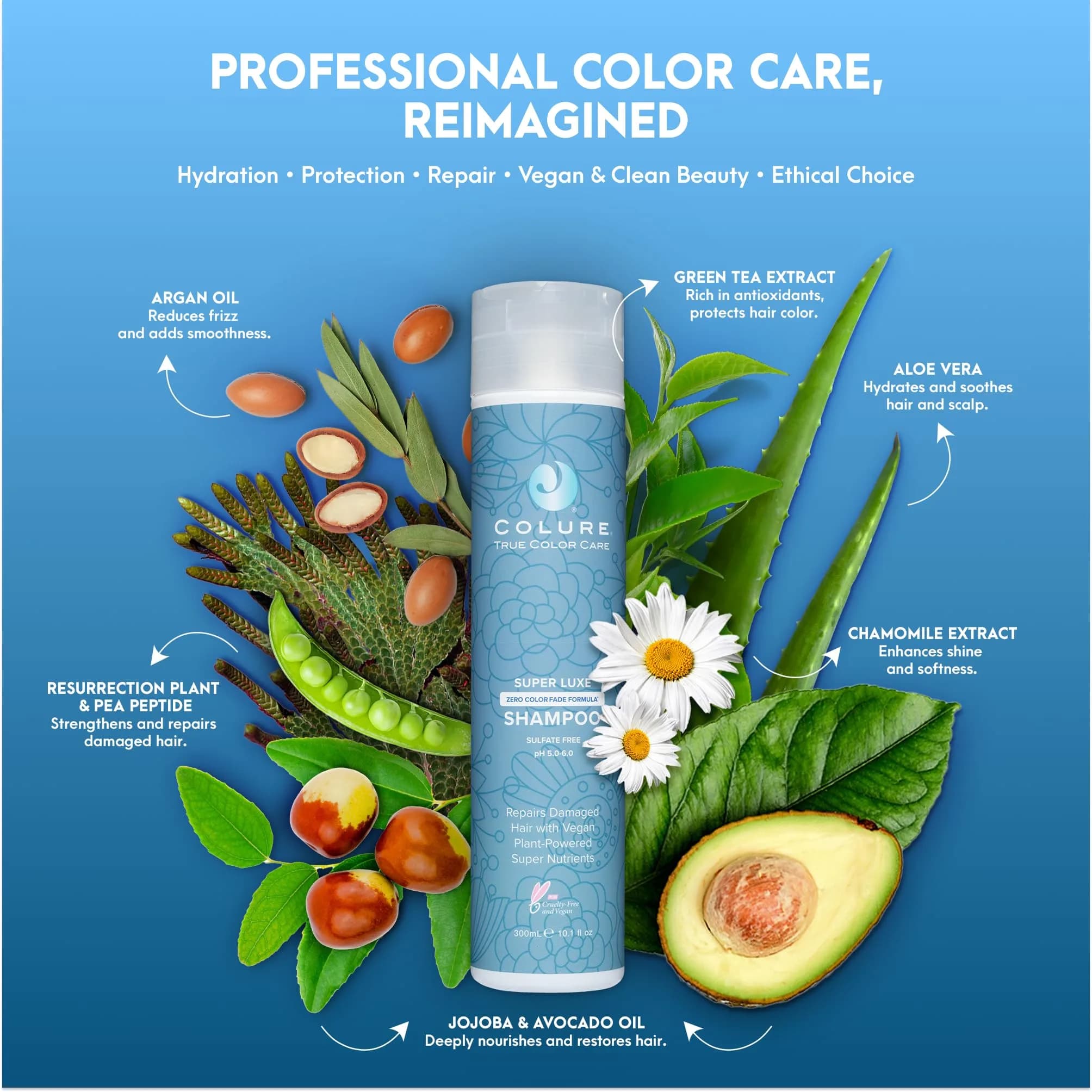 COLURE Super Luxe Shampoo 300ml (10.1 Fl Oz) | Ultra Moisturizing for Thick Coarse Curly Hair - view 9