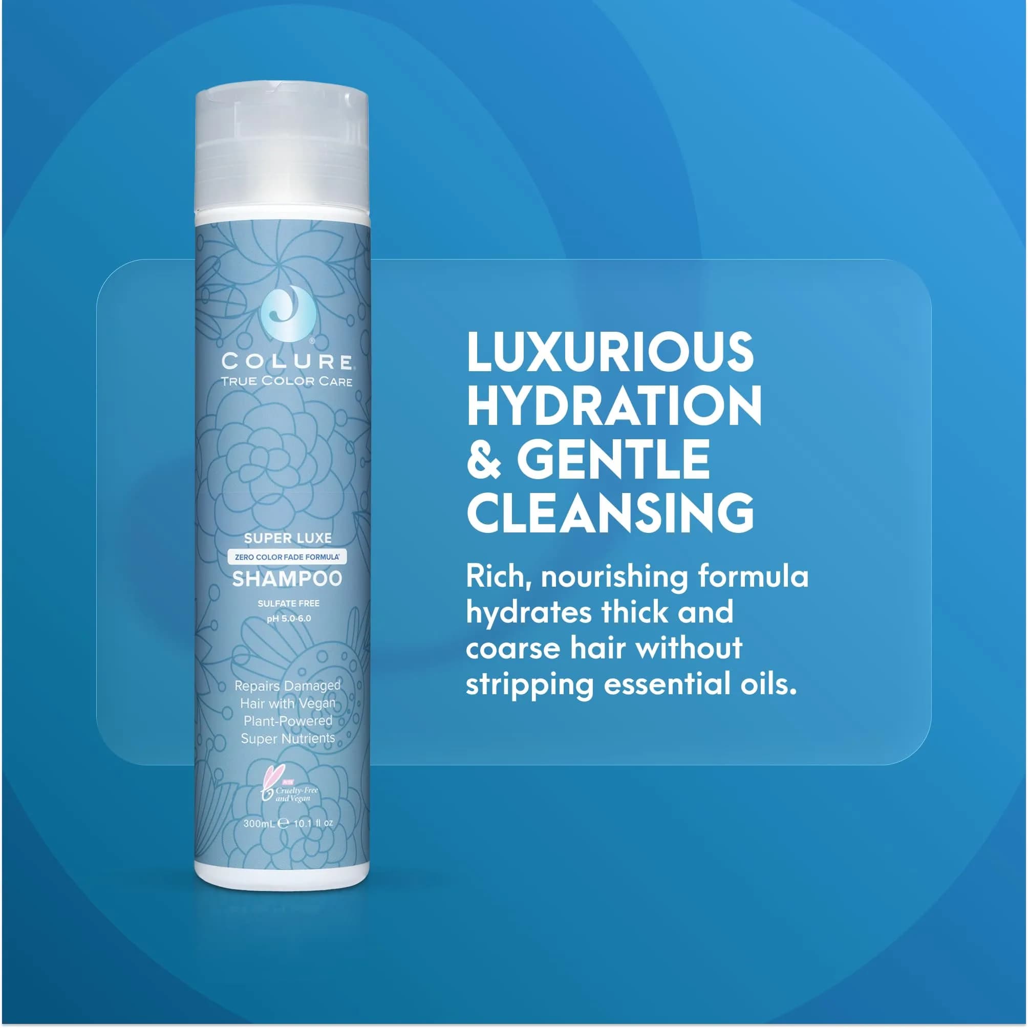 COLURE Super Luxe Shampoo 300ml (10.1 Fl Oz) | Ultra Moisturizing for Thick Coarse Curly Hair - view 2