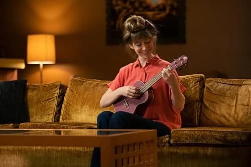 Ortega Guitars Concert Ukulele Earth Series Ruby Raspberry | 4-String Acoustic with Open Pore Finish thumbnail 3
