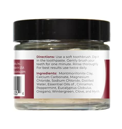 Viva Doria Fluoride Free Cinnamon Toothpaste 3 oz | Mineralizing, Natural & Vegan thumbnail 2