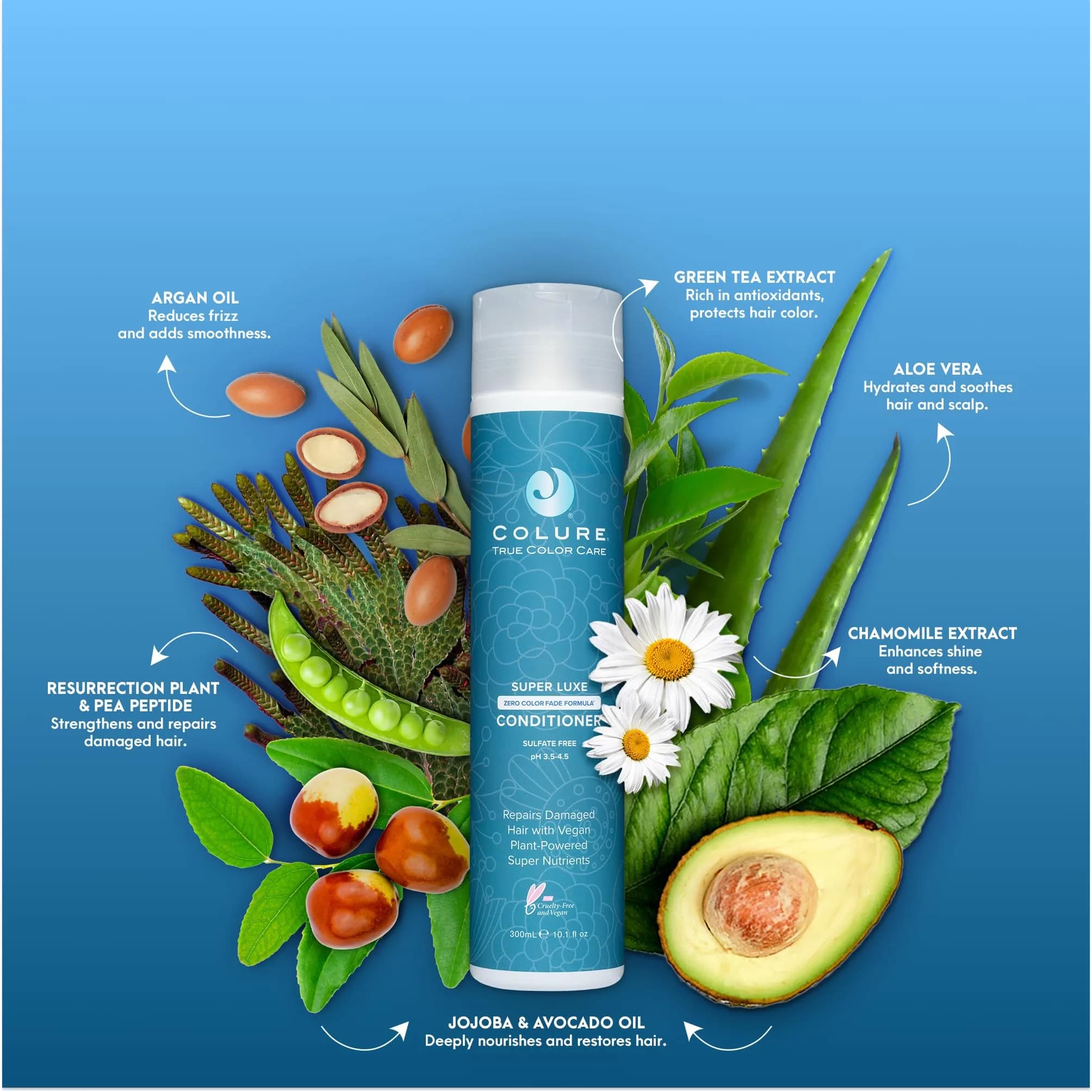COLURE Super Luxe Conditioner 298ml (10.1 Fl Oz) | Deep Nourishing Treatment for Aging Thick Coarse Curly Hair Anti Frizz Care - view 9
