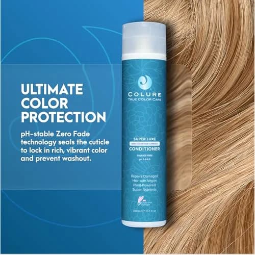 COLURE Super Luxe Conditioner 298ml (10.1 Fl Oz) | Deep Nourishing Treatment for Aging Thick Coarse Curly Hair Anti Frizz Care thumbnail 3