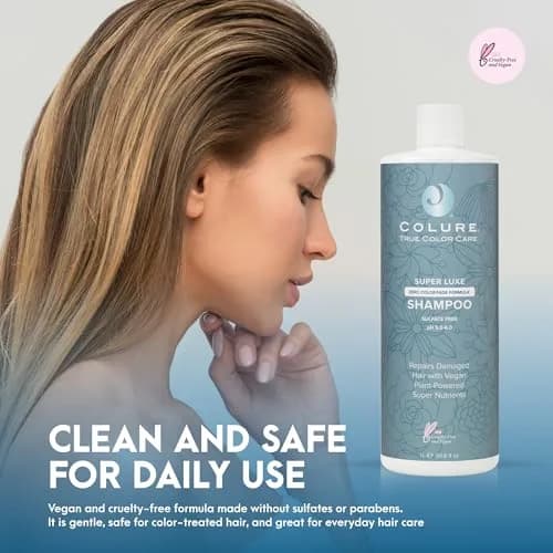 COLURE Super Luxe Shampoo 1000ml (33.8 Fl Oz) | Ultra Moisturizing Sulfate Free Cleanser for Thick Coarse Curly Hair Anti Frizz thumbnail 5