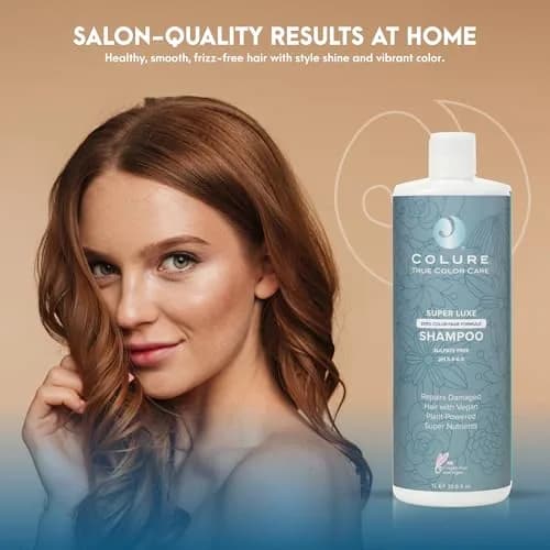 COLURE Super Luxe Shampoo 1000ml (33.8 Fl Oz) | Ultra Moisturizing Sulfate Free Cleanser for Thick Coarse Curly Hair Anti Frizz thumbnail 8