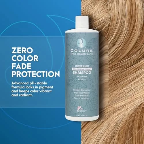 COLURE Super Luxe Shampoo 1000ml (33.8 Fl Oz) | Ultra Moisturizing Sulfate Free Cleanser for Thick Coarse Curly Hair Anti Frizz thumbnail 3
