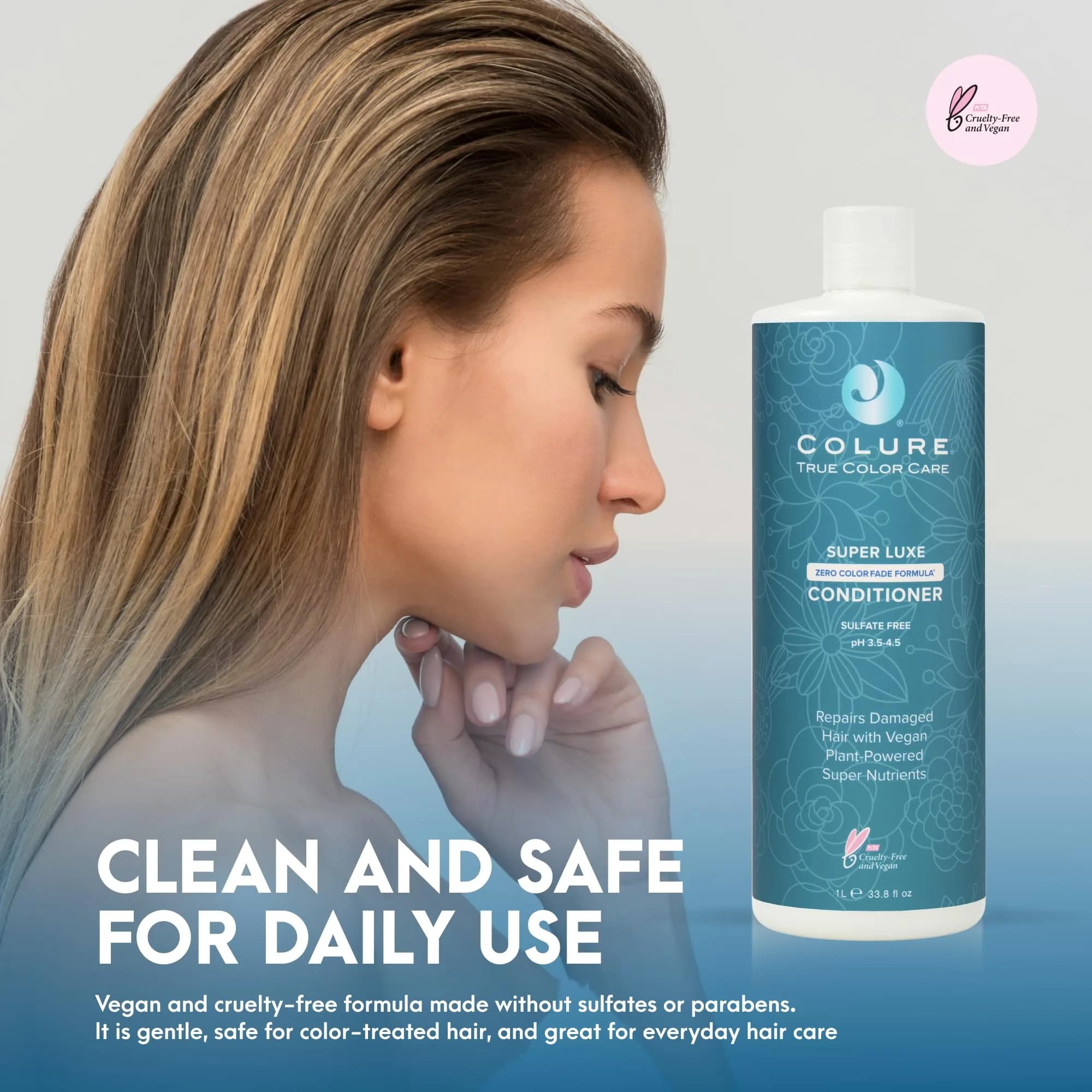 COLURE Super Luxe Conditioner 998ml (33.8 Fl Oz) | Deep Nourishing Treatment for Aging Thick Coarse Curly Hair Anti Frizz Care - view 5