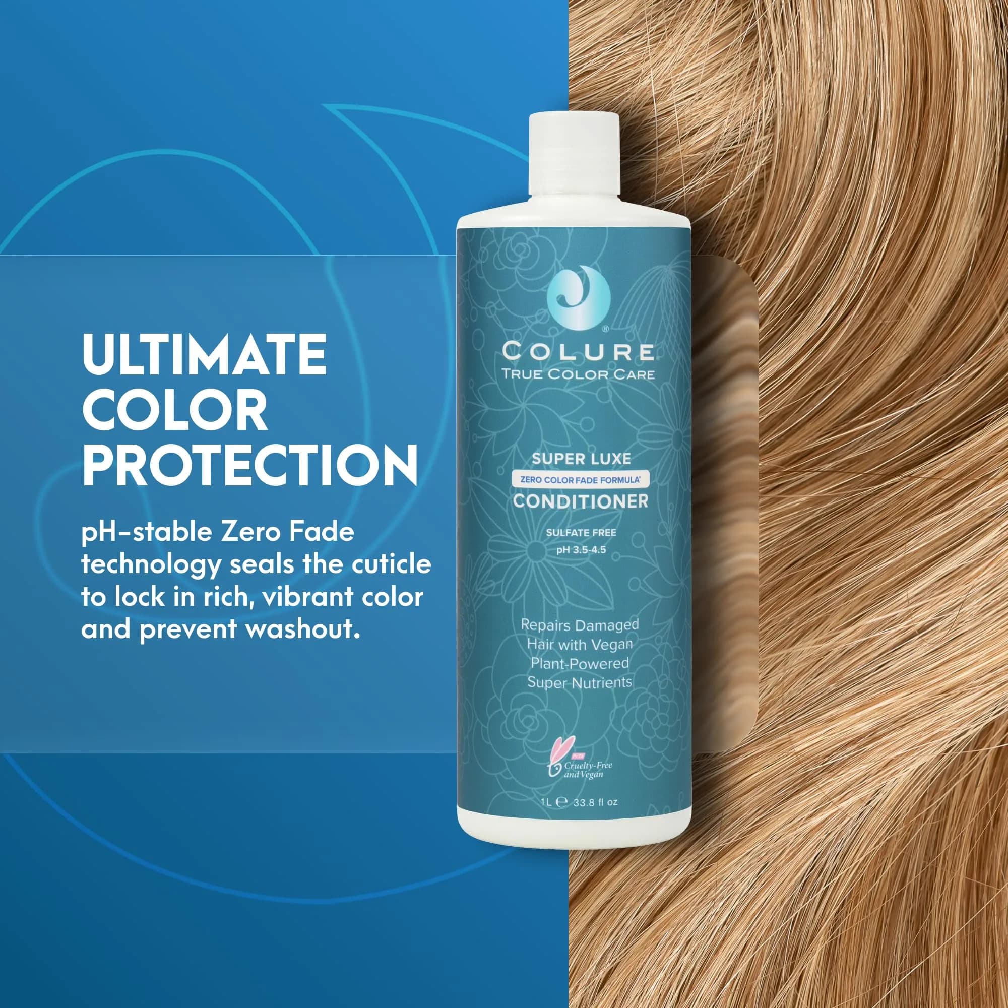 COLURE Super Luxe Conditioner 998ml (33.8 Fl Oz) | Deep Nourishing Treatment for Aging Thick Coarse Curly Hair Anti Frizz Care - view 3
