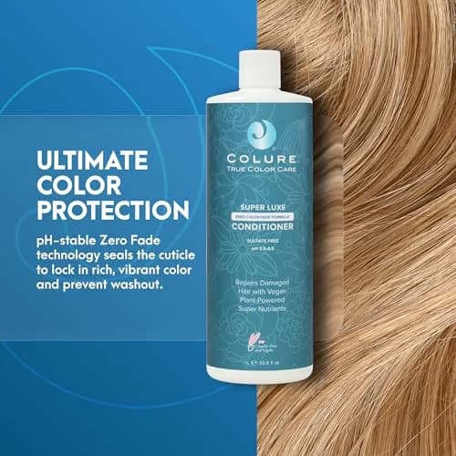 COLURE Super Luxe Conditioner 998ml (33.8 Fl Oz) | Deep Nourishing Treatment for Aging Thick Coarse Curly Hair Anti Frizz Care thumbnail 3