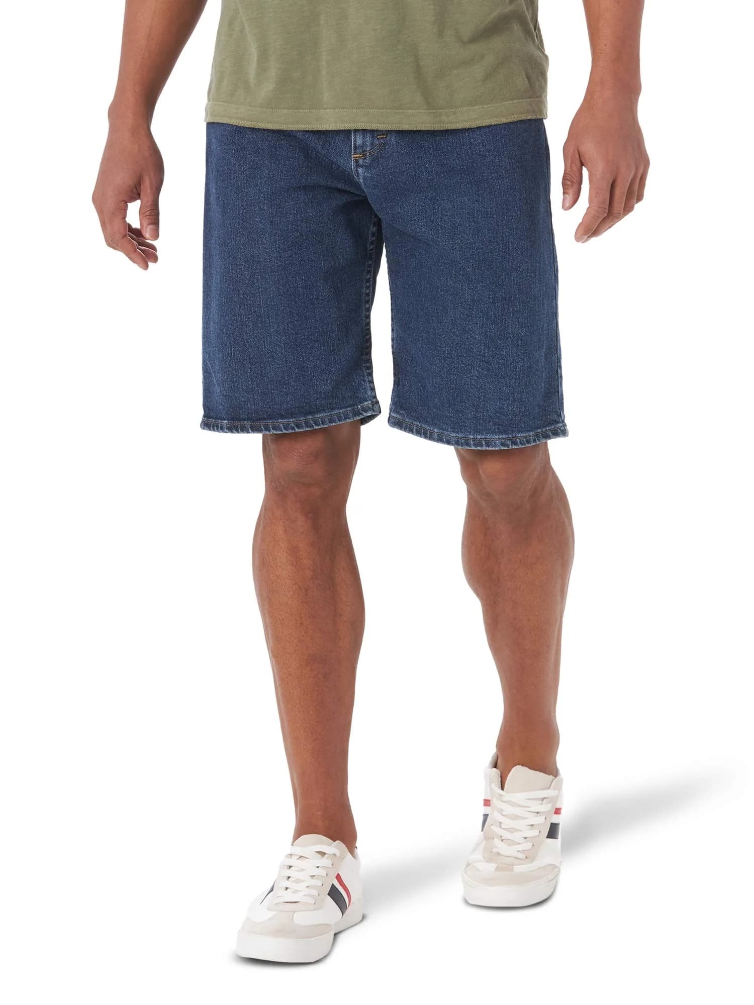 Wrangler Authentics Men's Comfort Flex Waistband Short, Dark Stonewash, 34 | Relaxed Fit Denim Shorts - main product image