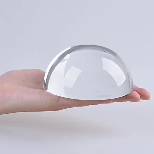 LONGWIN Crystal Dome Magnifier Paperweight 100mm (3.9 Inch) | Clear K9 Crystal for Reading Documents thumbnail 2
