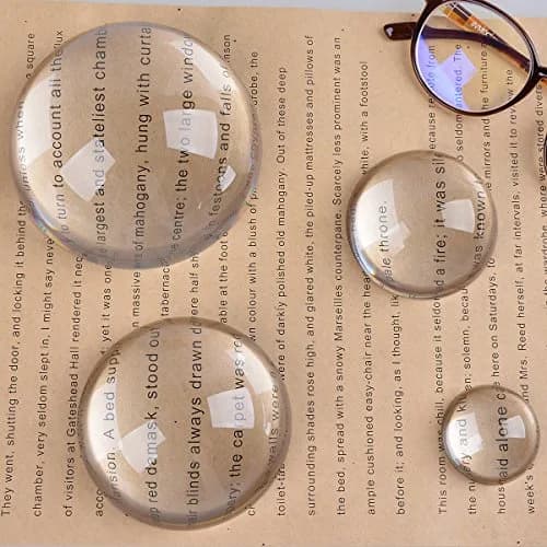 LONGWIN Crystal Dome Magnifier Paperweight 100mm (3.9 Inch) | Clear K9 Crystal for Reading Documents thumbnail 3