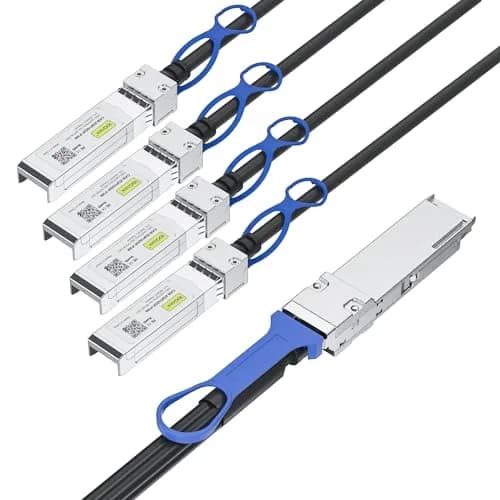 10Gtek 100G QSFP28 to 4x 25G SFP28 Breakout DAC Cable 1m (3.3ft) | High-Speed Network Connectivity thumbnail 2
