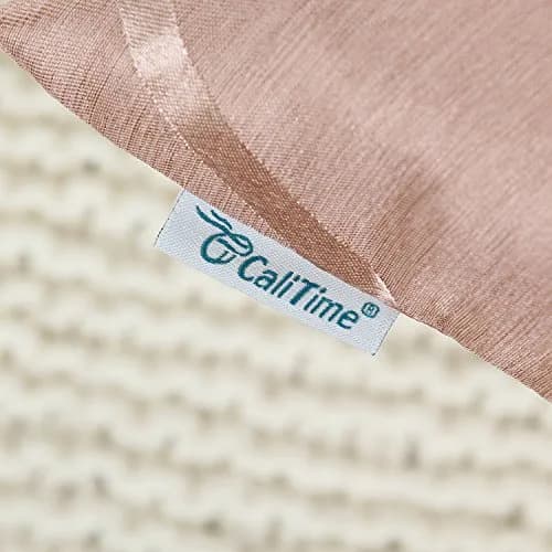 CaliTime Decorative Couch Throw Pillow Covers 18 x 18 Inches Dusty Pink | Soft Faux Suede, Hidden Zipper, Set of 2 thumbnail 7