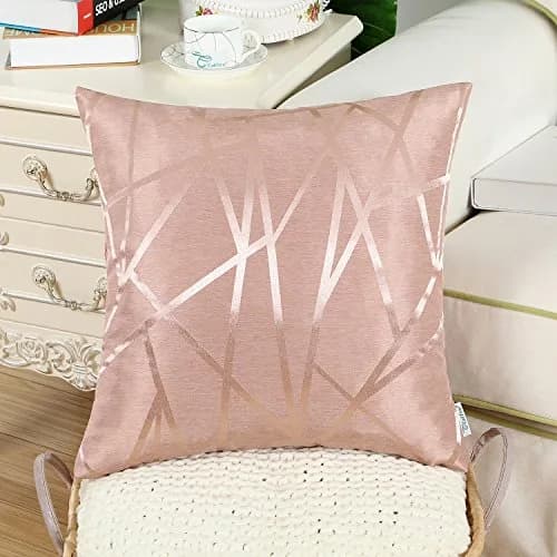 CaliTime Decorative Couch Throw Pillow Covers 18 x 18 Inches Dusty Pink | Soft Faux Suede, Hidden Zipper, Set of 2 thumbnail 3