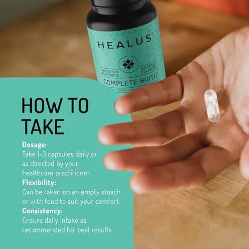 Healus Complete Biotic Postbiotic Tributyrin Supplement 60 Capsules | Supports Gut Health & Digestion thumbnail 4