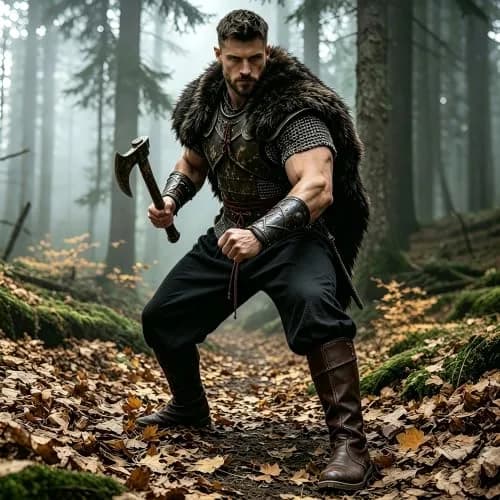 WISHU Men's Medieval Renaissance Pirate Pants Large | Classic Renaissance Costume with Lace-up Cuffs thumbnail 5