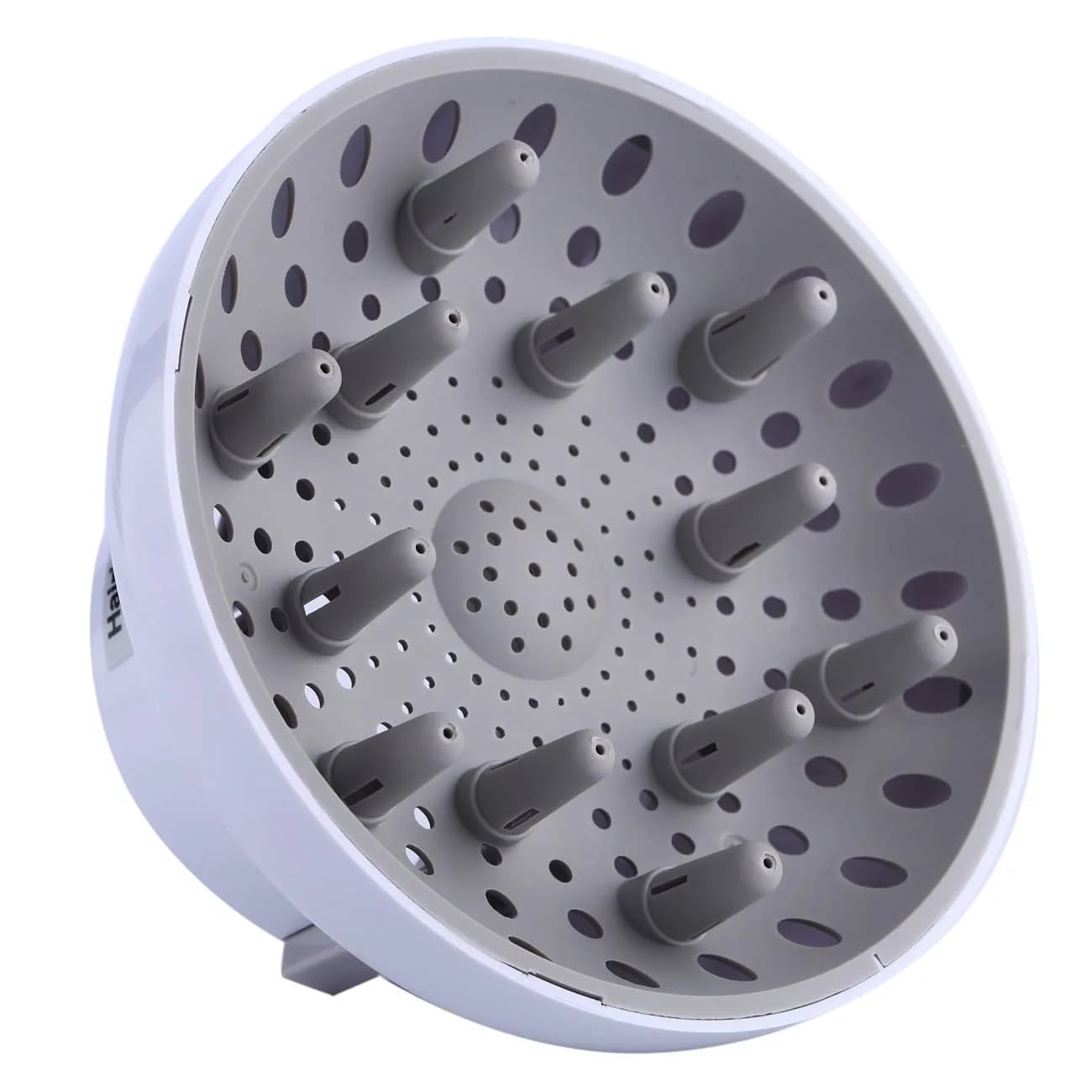 Hairizone Universal Hair Diffuser White | Fits 1.7-2.6 Inch Nozzles for Curly Hair