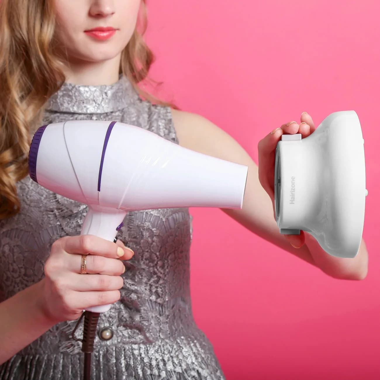 Hairizone Universal Hair Diffuser White | Fits 1.7-2.6 Inch Nozzles for Curly Hair - view 4