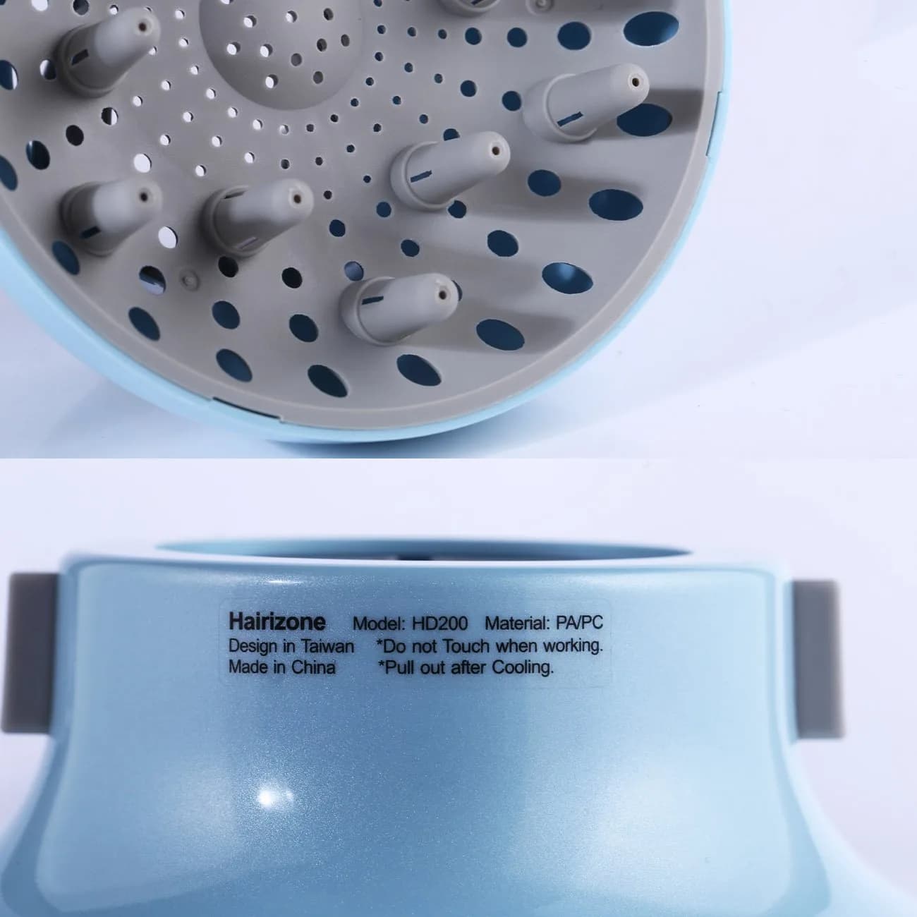 Hairizone Universal Hair Diffuser for Curly & Wavy Hair | 16.3cm (6.3 Inch) Blue - view 6