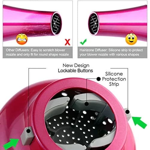 Hairizone Universal Hair Diffuser Attachment for Curly Hair, Roseo, 15.6cm (6 Inch) Diameter thumbnail 9