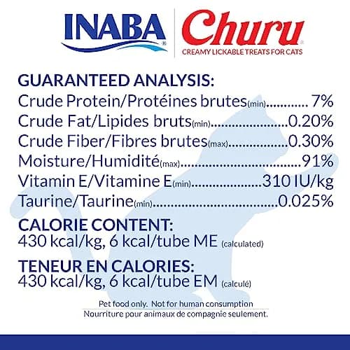 INABA Churu Cat Treats Chicken with Crab Recipe Lickable Purée, 4 Count Tubes thumbnail 3
